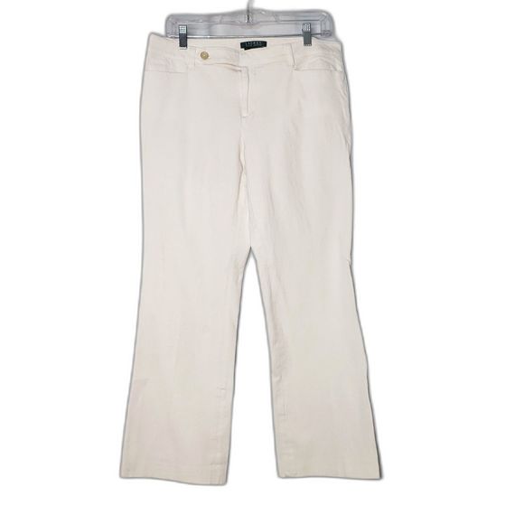 LAUREN RALPH LAUREN Adelle White Stretch Jeans Pants Womens Size 10 - Picture 1 of 5